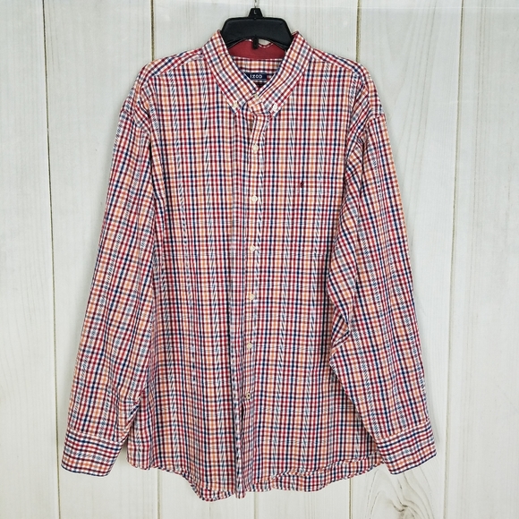Izod Other - Izod Men's red Plaid Button Down Shirt Size XXL